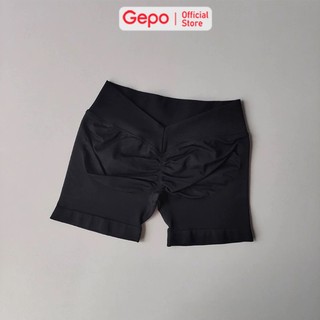 GEPO Quần Short Gym Nữ Cạp Chữ V Sau Lưng Nâng Mông Co Giãn 4 Chiều Ôm Tôn Dáng GP134