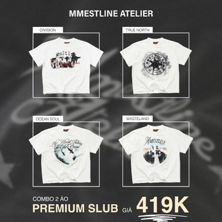 [Special Combo] Combo 2  Áo thun MMESTLINE vải PREMIUM SLUB Cotton Boxy Tee
