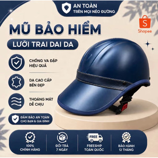 [Giá Xả] Mũ Bảo Hiểm Vespa Lưỡi Trai Nam Nữ Nhiều Màu Sắc