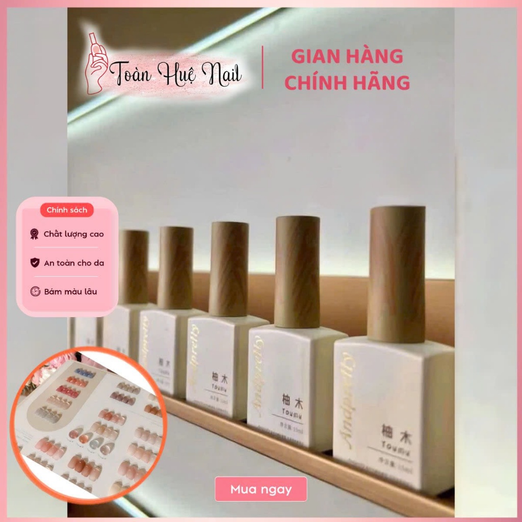 set sơn thạch Andpretty 30 màu gồm 6 nhũ flash, 6 mắt mèo, và 18 mày thạch