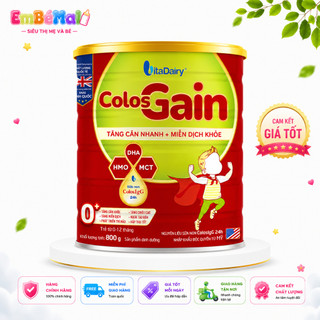 Sữa Bột Colos Gain Vitadairy - Tăng Cân, Sữa Non Mỹ, HMO, Tăng Đề Kháng Cho Bé