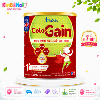 Sữa Bột Colos Gain Vitadairy - Tăng Cân, Sữa Non Mỹ, HMO, Tăng Đề Kháng Cho Bé