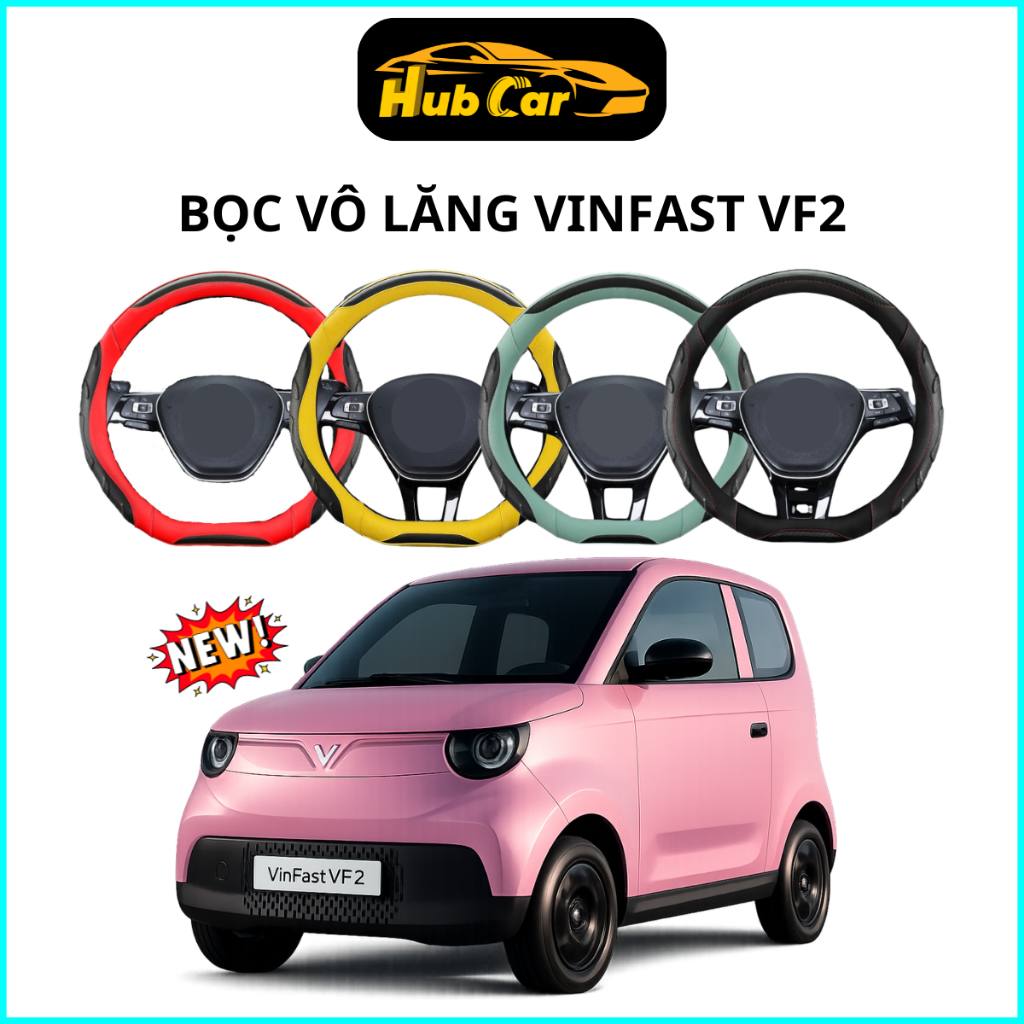 Bọc Vô Lăng Vinfast VF2 Bọc Vô Lăng Vinfast Cao Cấp D-Cut Size36 Siêu Đẹp Siêu Bền An Toàn Khi Lái