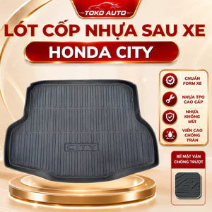 LÓT CỐP nhựa dẻo xe Honda City 2015 - NAY, không mùi, không thấm nước, đàn hồi tốt