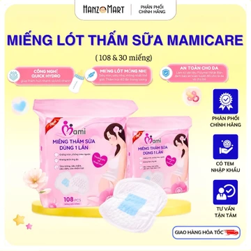 Miếng Lót Thấm Sữa Mamicare ,Tấm Lót Hút Thấm Sữa Chống Tràn Tiện Ích [30 MIẾNG & 108 MIẾNG] - hanzomart