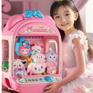 Máy Gắp Thú Mini Kuromi, Melody, Capybara Kích Thước Lớn – Có Nhạc, Đèn LED, Kèm Xu Và Nhiều Thú Bông Dễ Thương Cho Bé