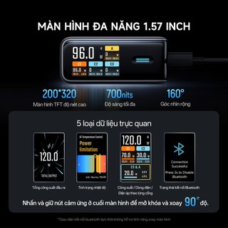Củ Sạc GaN CUKTECH 10 ULTRA 3C1A | Công Suất 120W | Hỗ Trợ Sạc Nhanh | Bảo Hành 18 Tháng AD1204U