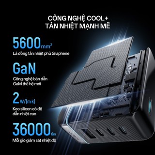 Củ Sạc GaN CUKTECH 10 ULTRA 3C1A | Công Suất 120W | Hỗ Trợ Sạc Nhanh | Bảo Hành 18 Tháng AD1204U