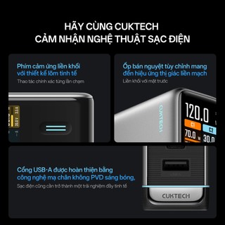 Củ Sạc GaN CUKTECH 10 ULTRA 3C1A | Công Suất 120W | Hỗ Trợ Sạc Nhanh | Bảo Hành 18 Tháng AD1204U