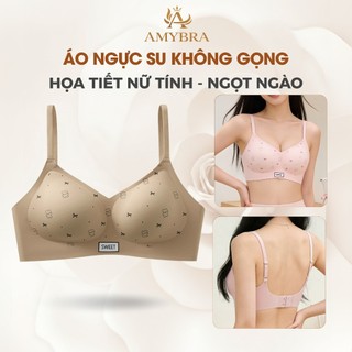 [ AMYBRA NEW ] Áo Ngực Su Mịn Mát Mút Mỏng 0.5cm, Áo Lót Nữ Không Gọng Êm Ái Gom Quả Tự Nhiên A975