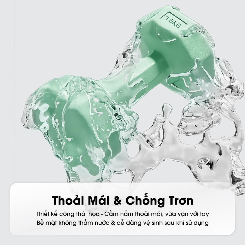 [1 Cái] Tạ Tay Bọc Nhựa PVC 1KG 1.5KG 2KG 3KG - Chống Lăn Tập Gym, Yoga Pilates Thể Dục Tại Nhà - TaTay02