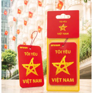 LÁ THƠM AREON TÔI YÊU VIỆT NAM Treo Xe - Cao Cấp Chính Hãng, Khử Mùi Hiệu Quả