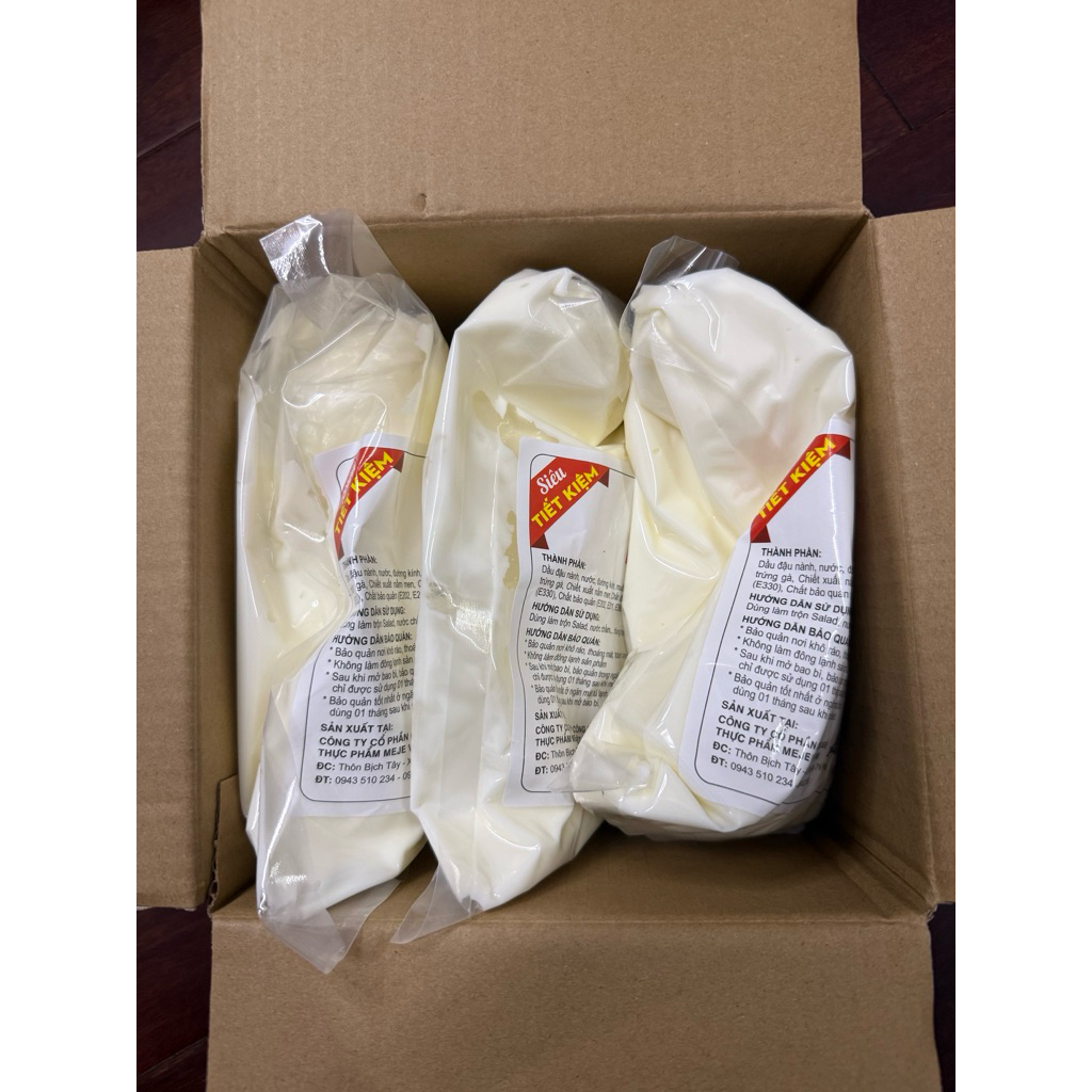 Combo 3 túi xốt Mayonnaise Meje 1kg