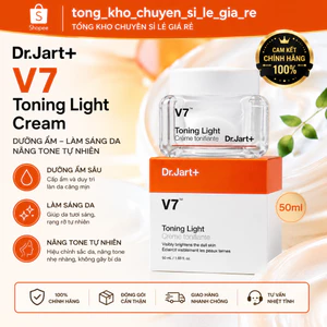 Kem Dưỡng Da Dr. Jart+ V7 Toning Light Cream 50ml – Dưỡng Ẩm, Làm Sáng Da, Nâng Tone Tự Nhiên