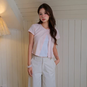 Áo cardigan mùa hè ngắn tay SONNA HI - cotton thông hơi cao cấp - HEART SUMMER CARDIGAN