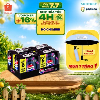 [GIAO TOÀN QUỐC] Thùng 24 Lon Nước Ngọt Giải Khát Có Gaz Pepsi Phúc Bồn Tử Không Calo, Không Đường (320ml/lon)