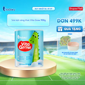 Sữa bột VitaGrow cải tiến giúp bé bổ sung năng lượng, hỗ trợ phát triển chiều cao - Lon 900g