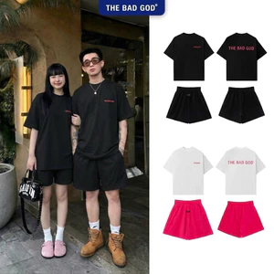 Set Bộ Hè The Bad God MONOPINK Chất Cotton Form Boxy Unisex Nam Nữ Áo Thun Quần Short Local Brand