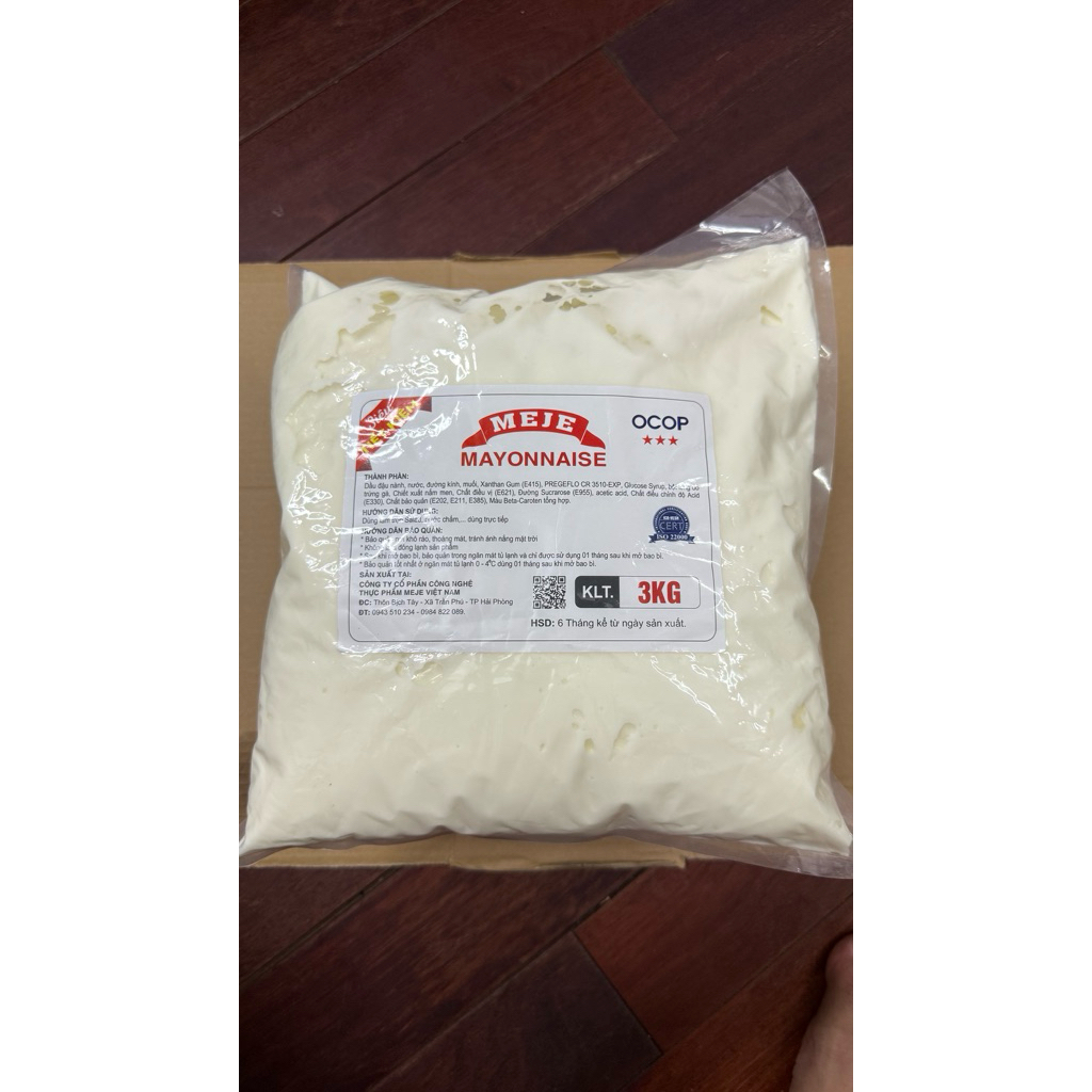 Mayonnaise Meje siêu tiết kiệm túi 3kg