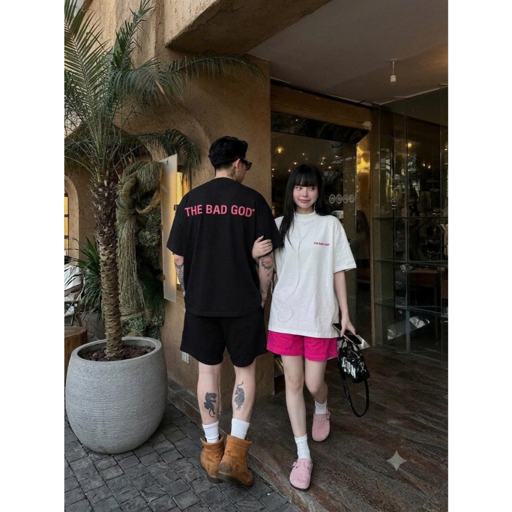 [NEW ARRIVALS 2026] Set Bộ Hè The Bad God MONOPINK Chất Cotton Form Boxy Unisex Nam Nữ Áo Thun Quần Short Local Brand
