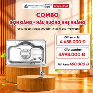 Combo Nhà Sang Gồm Chậu Rửa Wonang Inox 304 Hàn Quốc Và Vòi Chậu Rossi R803C1
