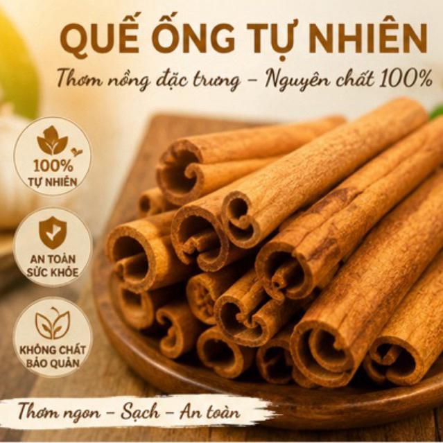 Quế ống sáo Yên Bái cạo sạch vỏ thơm cay làm thực phẩm, gia vị, pha trà | 100% tự nhiên | thơm cay đậm vị