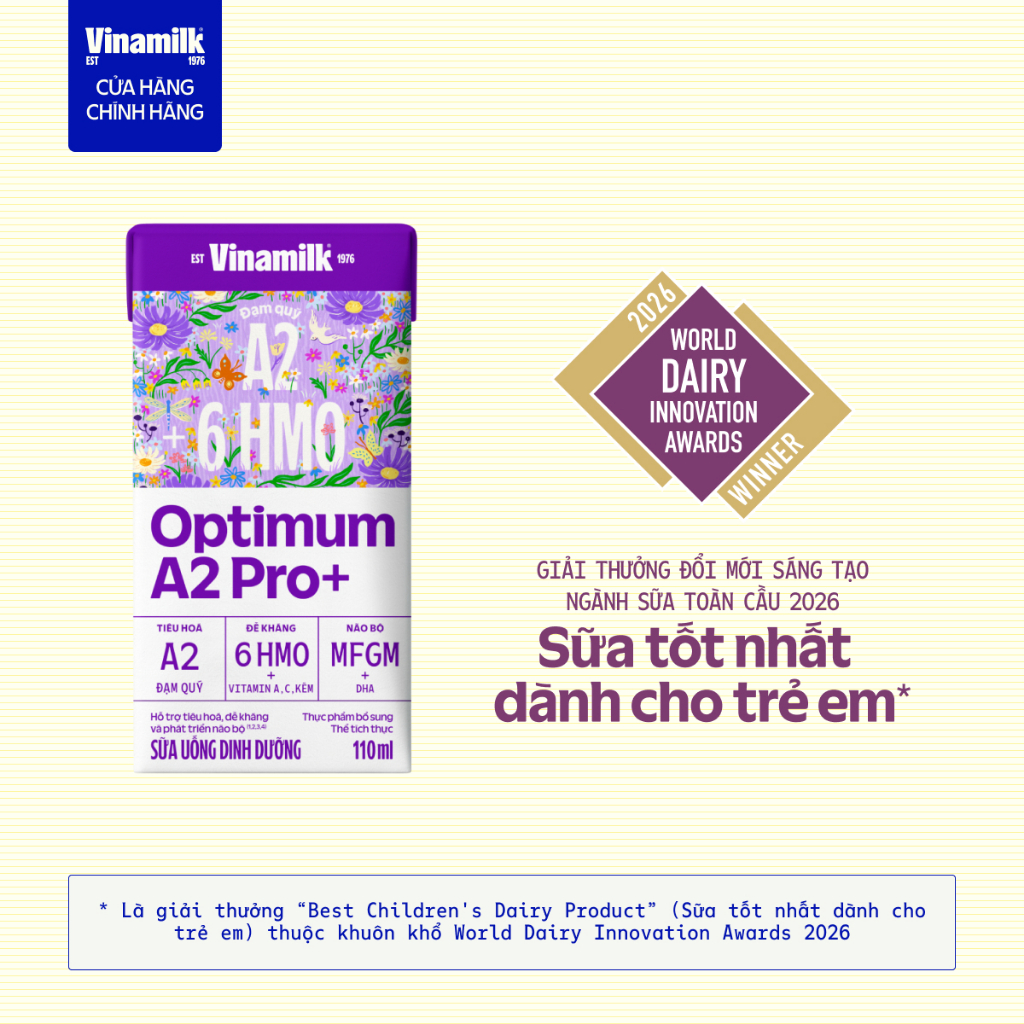 [SẢN PHÂM MỚI] Thùng 24 hộp Sữa Uống Dinh Dưỡng Optimum A2 Pro+ 110ml