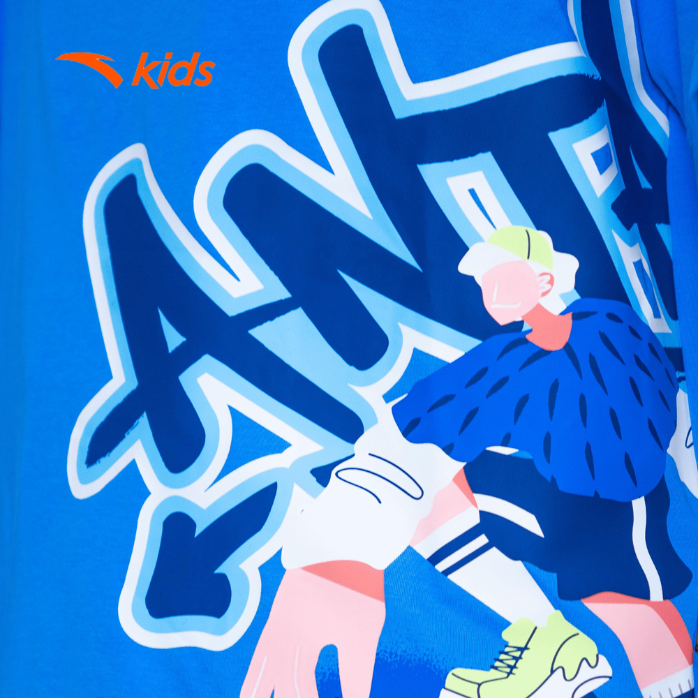 Anta Kids Áo thể thao thời trang bé trai/bé gái thoáng mát, cá tính 352437118U