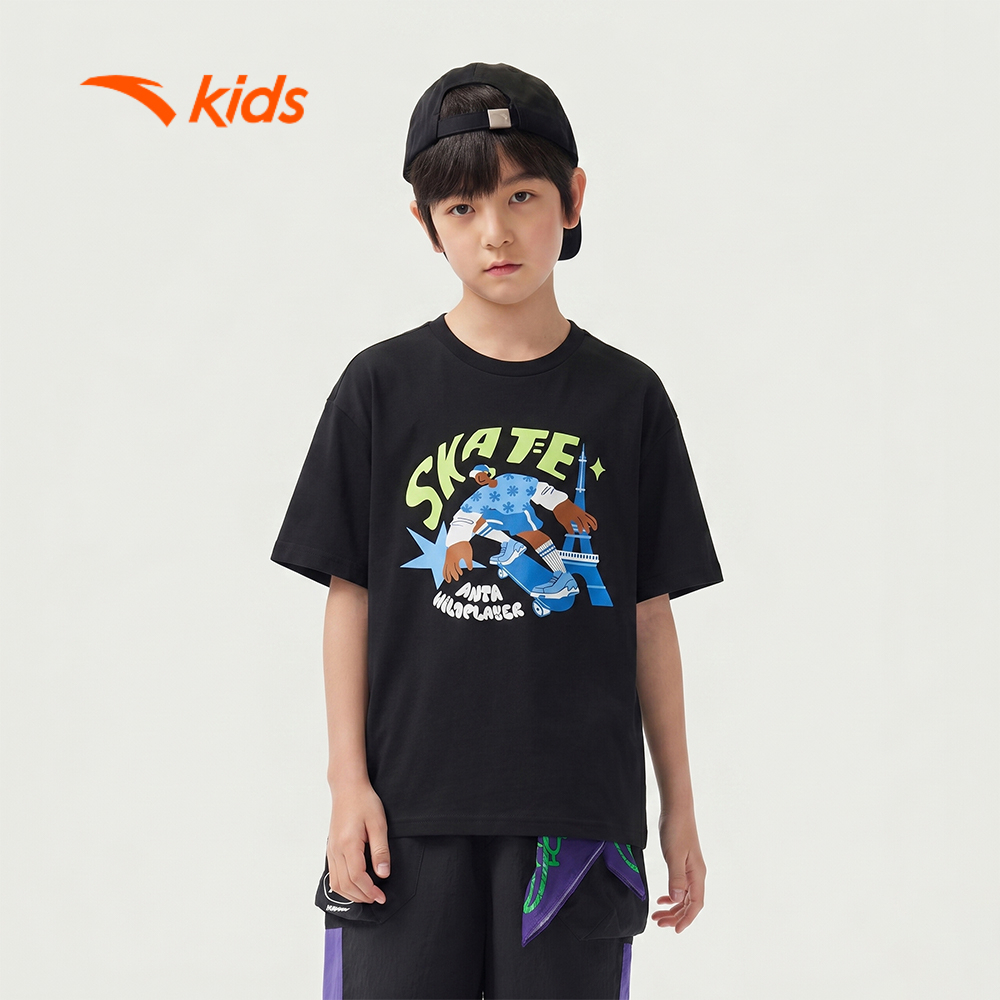 Anta Kids Áo thể thao thời trang bé trai/bé gái thoáng mát, cá tính 352437118U