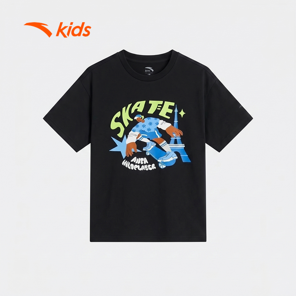 Anta Kids Áo thể thao thời trang bé trai/bé gái thoáng mát, cá tính 352437118U