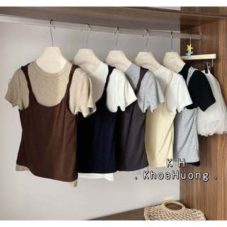 Áo thun cộc kèm phối dây xoắn