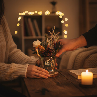 Set Quà Tặng Nam Nữ Ly Hoa Decor Thơm Phòng Khuếch Tán Tinh Dầu ESKY AROMA GARDEN Quà Tặng Sinh Nhật