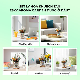 [QUÀ TẶNG SINH NHẬT] Tinh Dầu Thiên Nhiên ESKY Aroma Garden Set Quà Decor Trang Trí