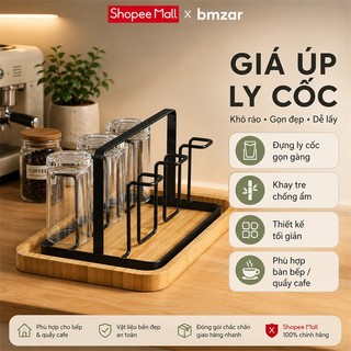 Giá úp cốc Sắt Giá để cốc đa năng Nhiều móc Giá đựng cốc