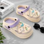 Dép sục bánh mì nữ màu basic dễ dàng phối đồ chống trượt đế êm tặng hình gắn Sticker 3D SR3