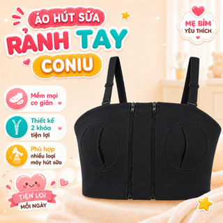 Áo Hút Sữa Rảnh Tay Coniu 100% Cotton Thoáng Mát, Mặc Hút Sữa Cho Mẹ.