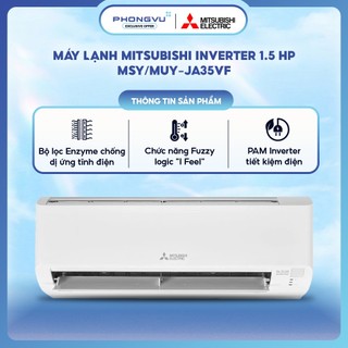 MSY/MUY-JA35VF - Máy Lạnh Mitsubishi Electric Inverter 1.5HP MSY/MUY-JA35VF 12000BTU Fast Cooling Phòng 15-20m² - BH 12T