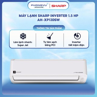 AH-XP13DSW - Máy Lạnh Sharp J-Tech Inverter 1.5HP AH-XP13DSW 12000BTU Plasmacluster Ion Super Jet Phòng 15-20m² - BH 24T