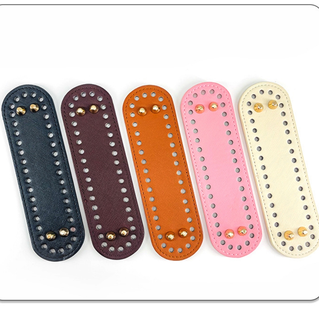 Đáy Túi Da PU LUMII Vân Chữ Thập Có Đinh Mạ Điện Chống Trầy Phụ Kiện Làm Túi Xách Handmade