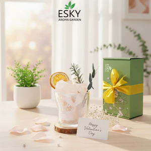 Set Quà Tặng Nam Nữ Ly Đá Khuếch Tán Tinh Dầu Thơm Phòng ESKY AROMA GARDEN (12 mùi)