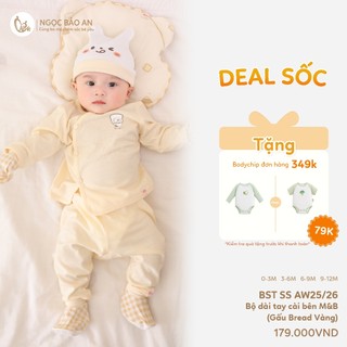M&B (0-12M) Bộ quần áo dài tay đáng yêu chất cotton cao cấp mềm mịn, thoáng mát thấm hút mồ hôi tốt