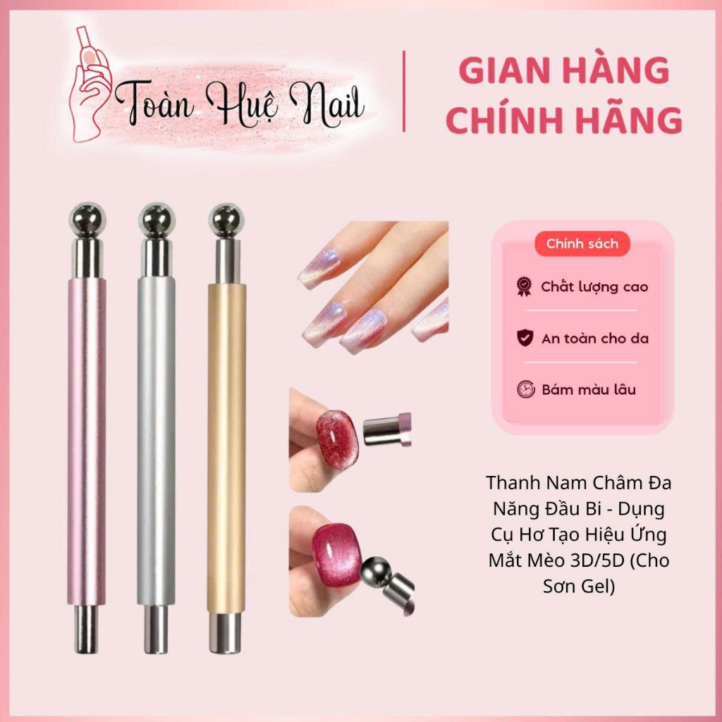 Thanh Nam Châm Đa Năng Đầu Bi - Dụng Cụ Hơ Tạo Hiệu Ứng Mắt Mèo 3D/5D (Cho Sơn Gel)