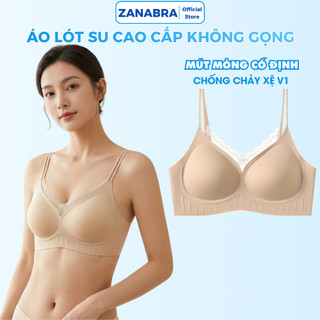 Áo Ngực Nữ Su Cao Cấp Cup V Nâng Ngực, Áo Lót Nữ Mút 1,5Cm Dây Đôi Phối Ren Quyến Rũ ZANABRA A2606