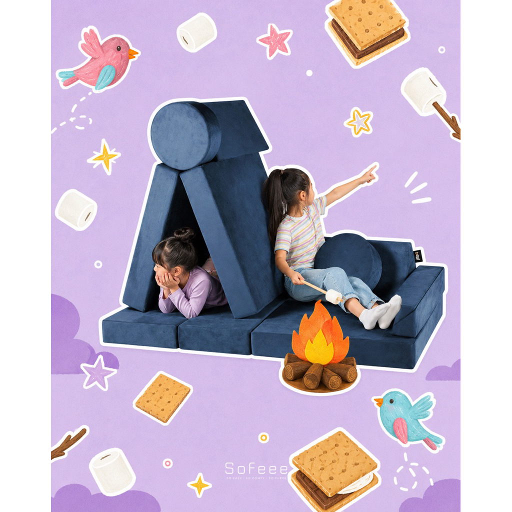 SOFEEE Play Sofa lắp ghép xếp hình Puzzee đa năng gấp gọn cho bé và gia đình xuất châu Âu