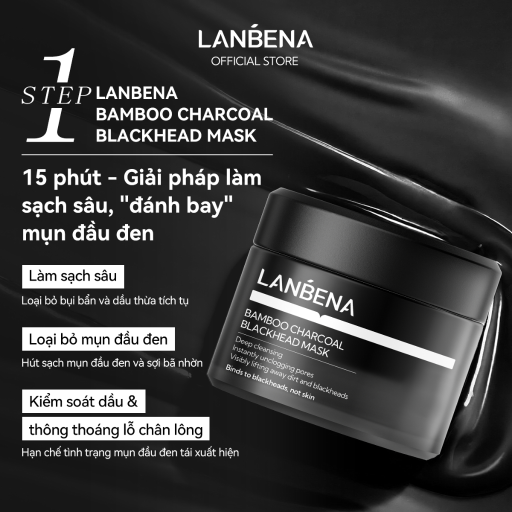 Mặt Nạ Lột Mụn Lanbena Loại Bỏ Mụn Đầu Đen Cải Thiện Vấn Đề Mụn (30g)