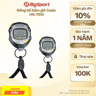 Đồng hồ bấm giờ Casio HS-70W Chính Hãng , bấm giây 100 Lap , chịu nước 50m
