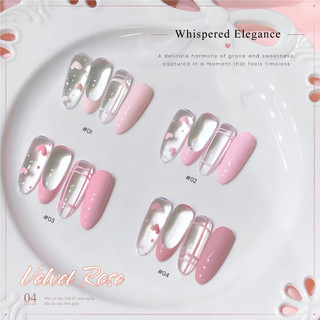 ROUNI Sơn Gel Móng Velvet Rose Hồng Pastel Trong Veo Bền Màu Chuẩn Salon