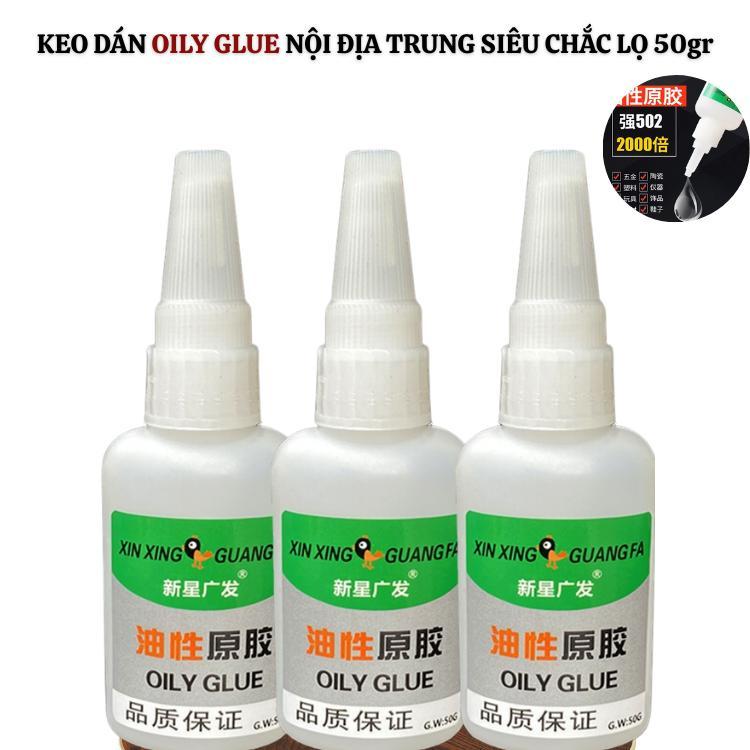 Keo Siêu Dính OILY GLUE Đa Năng Mạnh Hơn Keo 502 Dán Sắt Đá Nhựa Gỗ 50ml-Top 1 nội địa Trung