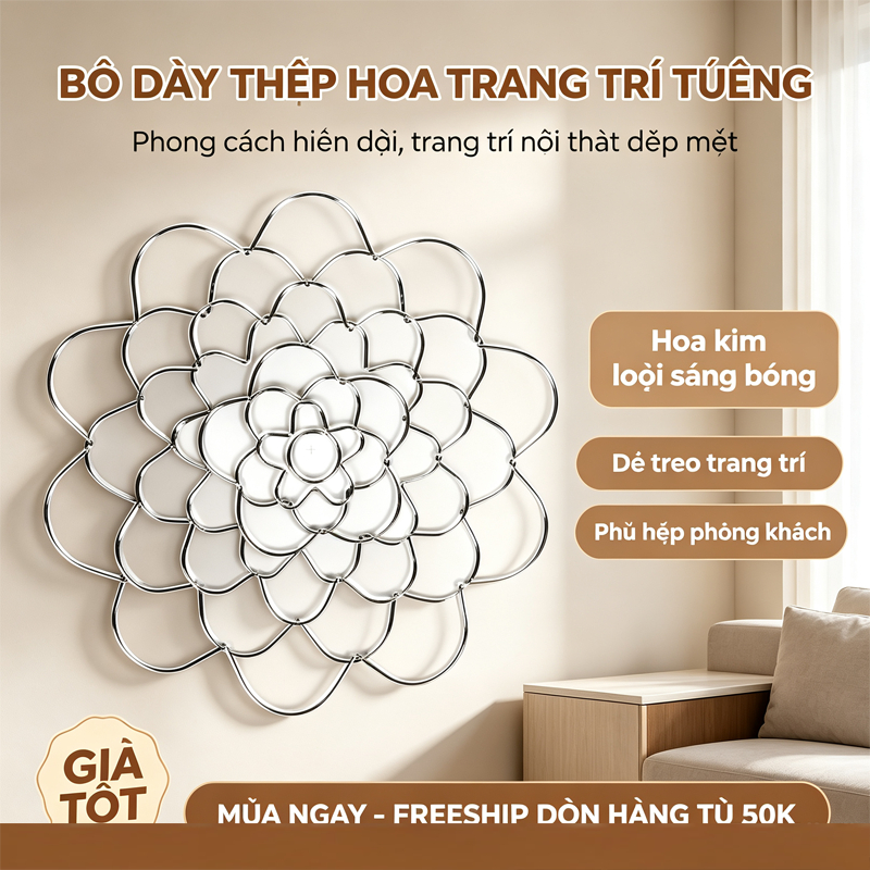 Cod hoa sắp xếp chủ Bộ Dây Thép Hoa Trang Trí Tường Phong Cách Hiện Đại Trang Trí Nội Thất Đẹp Mắt
