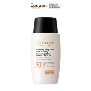 Sữa Chống Nắng Vô Cơ Sen Hậu Giang - Tone up Beige Cocoon 50ml